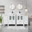 Sharee 72" Double Sink Bathroom Vanity With Vessel Sink, Manufactured Wood Top, Faucet And Drain-1387469397