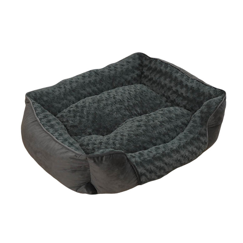 Canapé-lit rectangulaire pour animaux de compagnie lavable à la machine avec coussin amovible toutes saisons pour animaux de compagnie