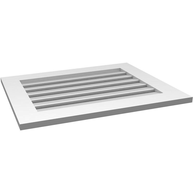 Rectangle Surface Mount Signature Urethane Functional Gable Vent, Primed Tan, 24" H x 30" W x 1" D