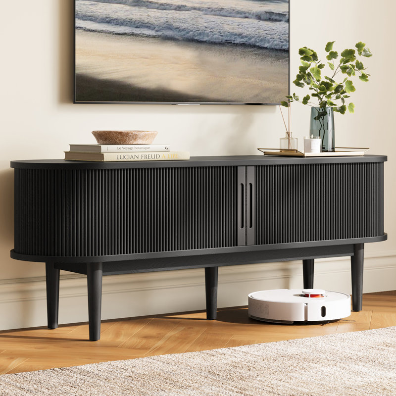 Leathia TV Stand For Tvs Up To 65", Black