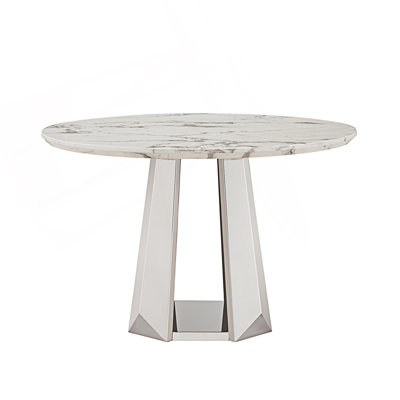 47" Round Marble Dining Table