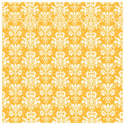 Édredon jaune à motif damassé