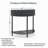 Modern 31.5" Fluted Semi-Circle Narrow Console Table-124237638