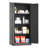 71"H Metal Garage Storage Cabinet, White Tool Steel Locking Cabinet with Doors and 3 Adjustable Shelves-1844499710