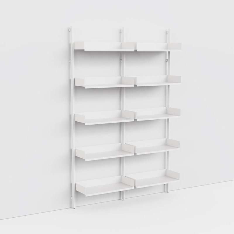Slot Shelving Extension Kit, Small + Small, White