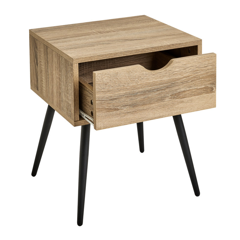 Elkita 40cm W Solid Wood Bedside Table