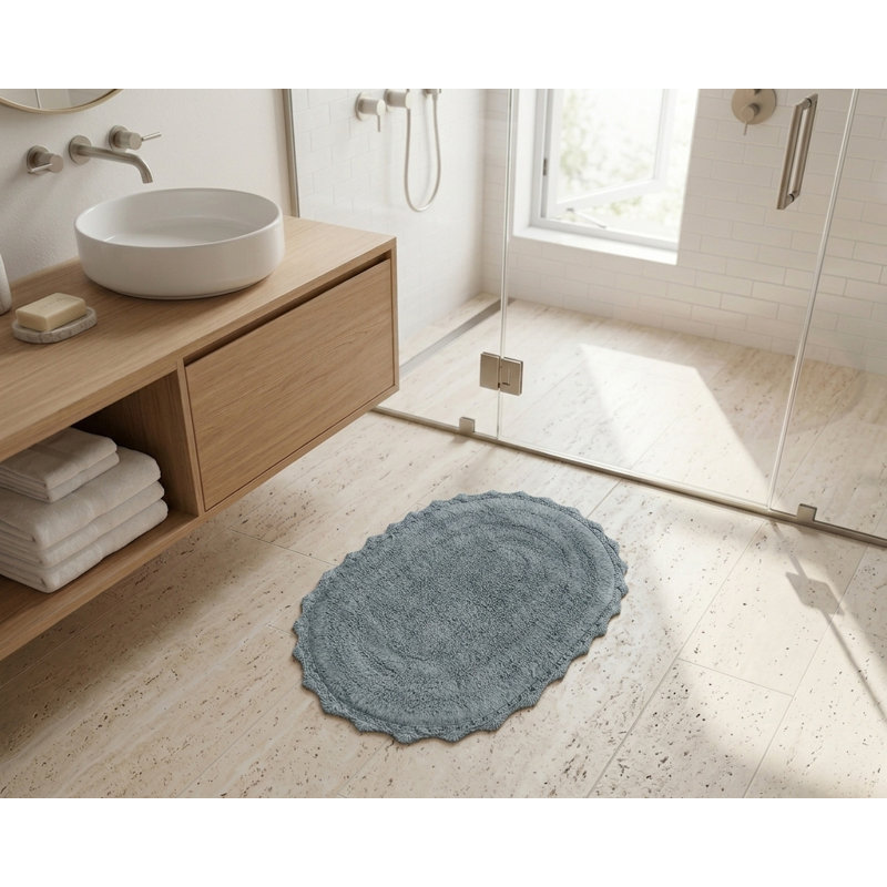 Tapis pour salle de bain, gris