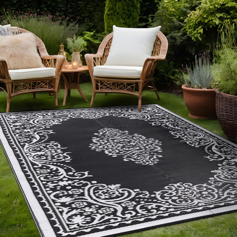 Aldo Oriental Indoor / Outdoor Rug, Rectangle 5'9" x 8'9"