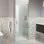 Albedo 28.5 in. x 78 in. Fully Frameless Hinge Shower Door