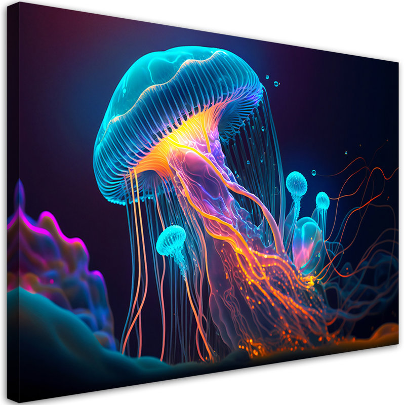 Vivid Colors Under Water - Wrapped Canvas Print, 80cm H x 120cm W