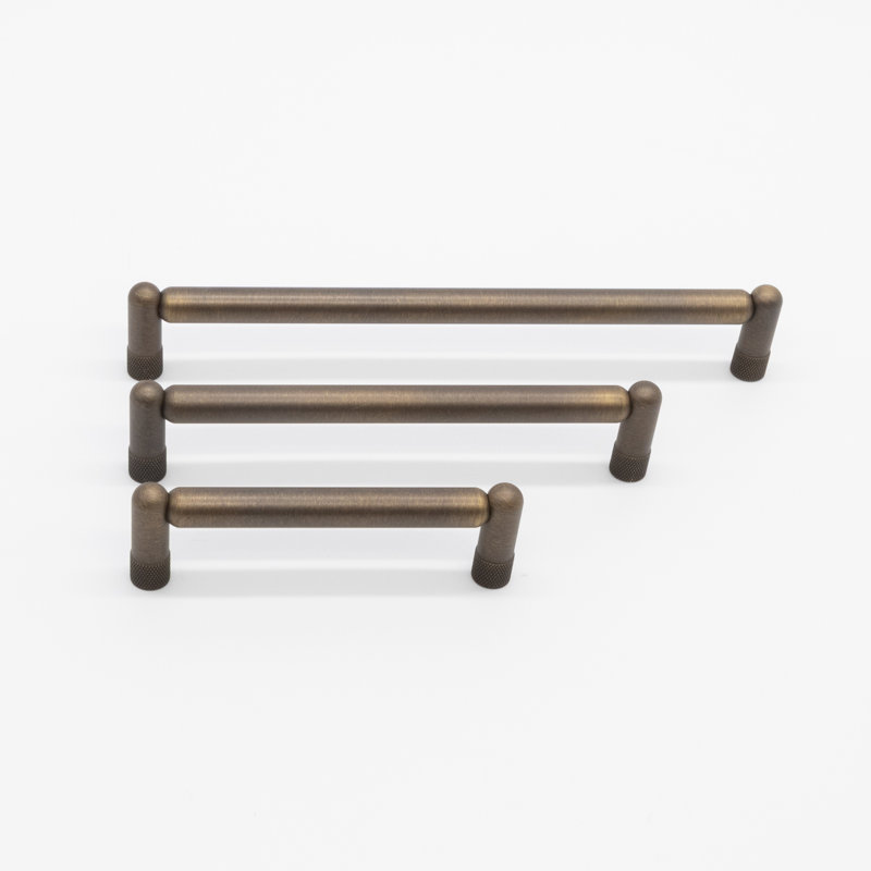 Knurled Bar / Handle Pull, 4", Antique English