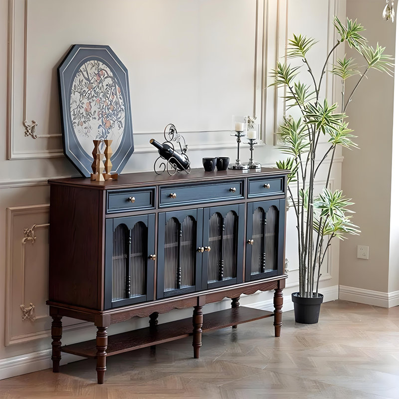 Table de buffet multifonctionnelle en verre