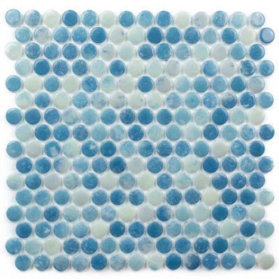 Eterna Penny 12"x12" Recycled Glass Mosaic Tile