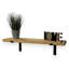 Isulf  Handcrafted Rustic Wooden Wall-Mounted Floating Shelves with Black L Brackets (Rustic Pine)-2107712727