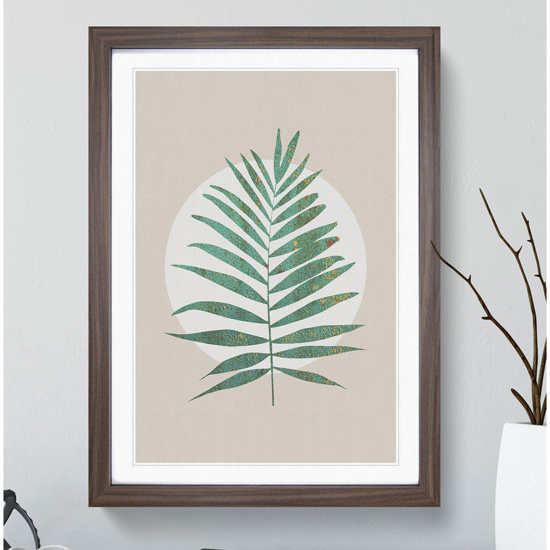 Botanical Fern - Framed Print, Walnut, 90cm H x 65cm W x 2cm D