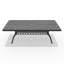 Table de salle à manger élégante en fonte d'aluminium avec trou pour parasol