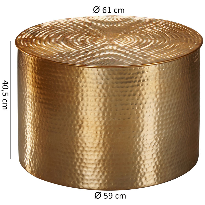 Cajigas Solid Coffee Table, Gold