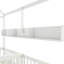 Lit plateforme simple double avec tablettes et tiroirs de rangement, lit plateforme avec lattes de soutien, conception enfantine et maisonnette-1832814182