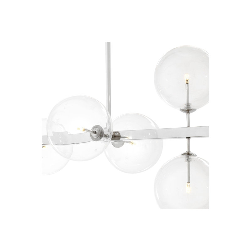 Lustre 10 lumières Largo, Nickel