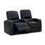 Causeuse de cinéma en cuir véritable de 67,75 po de largeur avec porte-gobelet-117258855-117258856