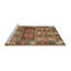 Tapis oriental multicolore tissé à la machine Oriental-1378802434