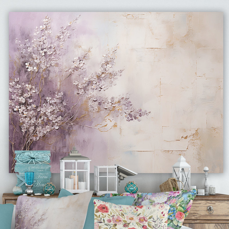 «Blooming Lilac Melody II - Lilacs», art mural sur toile, H 34 po x l 44 po x P 1,5 po, Toile tendue