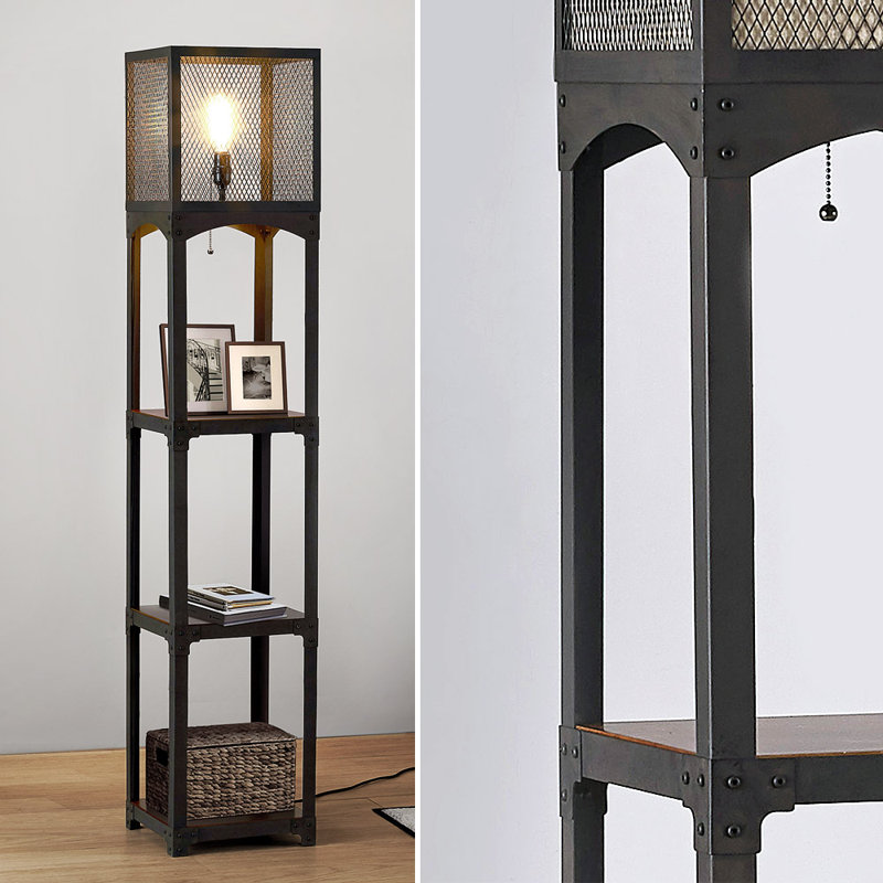 Xavier 64'' Black Column Floor Lamp