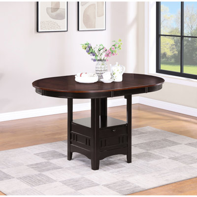 Chestnut Dining Table, Extension Feature, Pedestal Base, Natural Wood Grain, 4 - Person Meals, Area Warm Finish, Foundation, Classic Contemporary Blend, Room