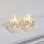 Bougies en verre DEL à piles avec flamme vacillante, guirlande - 2 pièces-1253329859