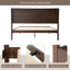 Lit plateforme en bois massif Diamonr Mid-Century avec tête de lit Diamond-480325772-480325774
