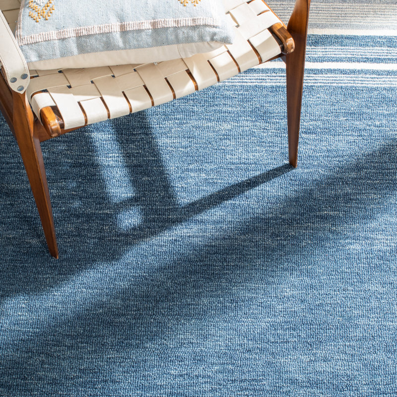 Tapis d'intérieur en laine à rayures Thaxton, Rectangle de 5 pi x 8 pi