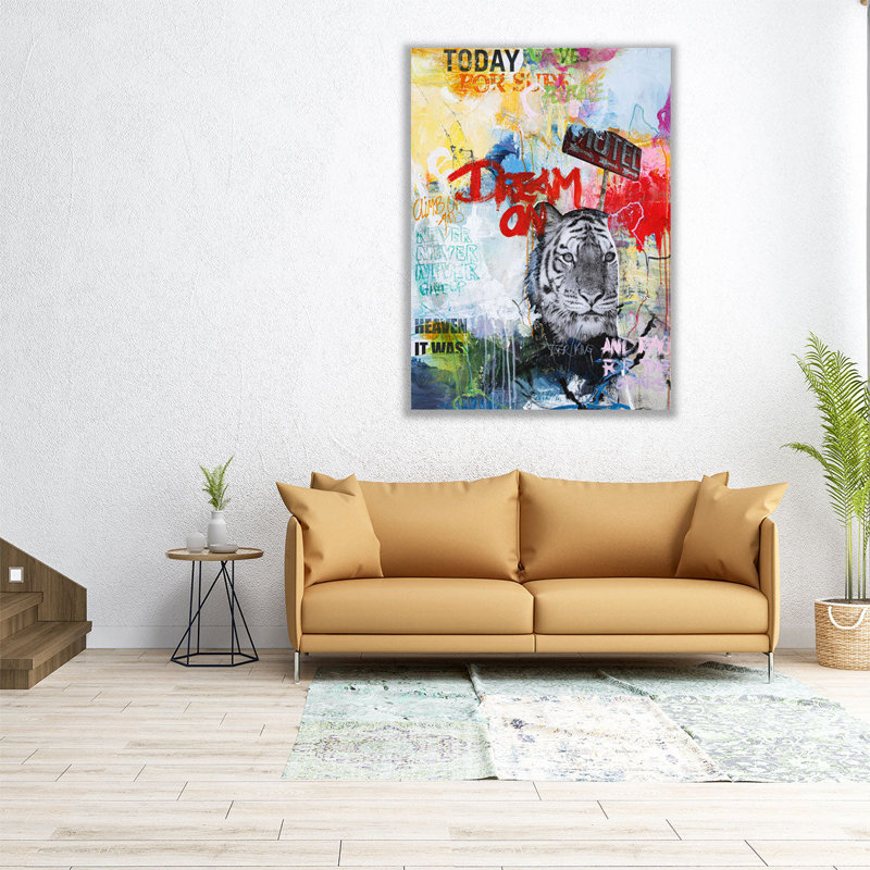 «Tiger King», reproduction d'art sur toile, H 24 po x l 18 po