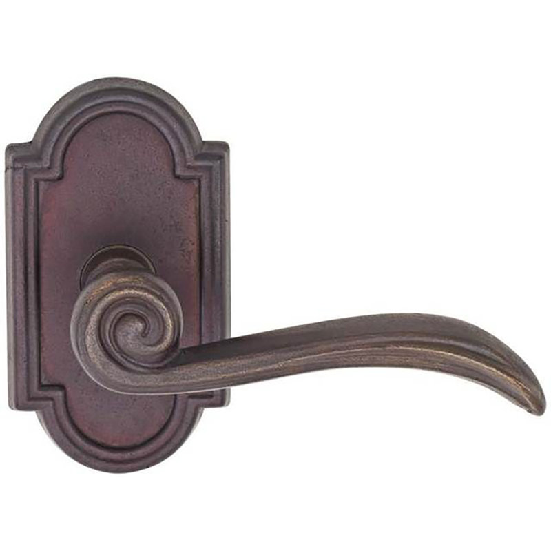 Levier de porte avec rosette Medici, Bronze moyen, Gauche