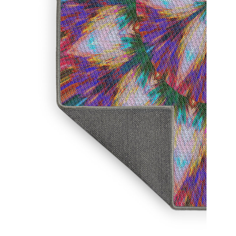 Abstrait rose Tapis décoratif, Rectangle 2 pi x 3 pi