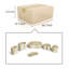 Ensemble d'accessoires de salle de bain en marbre naturel beige doré, 6 pièces de décoration de salle de bain en pierre véritable de luxe comprenant une boîte à mouchoirs, un porte-savon et des contenants de rangement