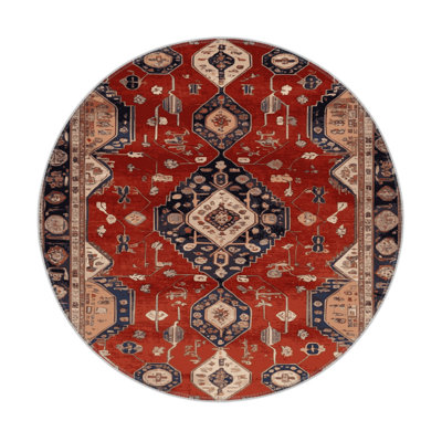 Tapis d'intérieur et d'extérieur brun Persian