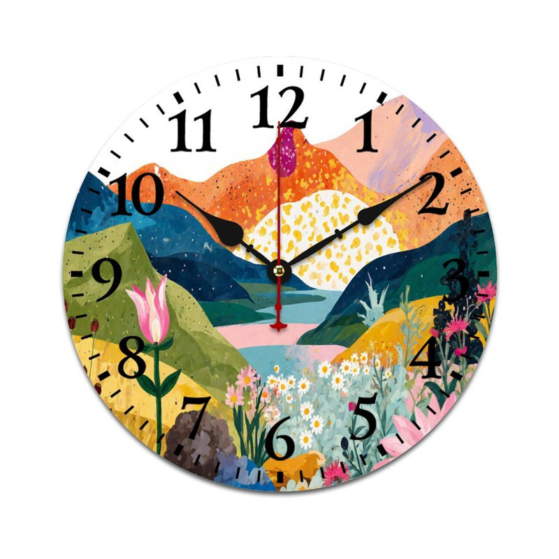 Multicolore, horloges murales colorées 12 po x 12 po