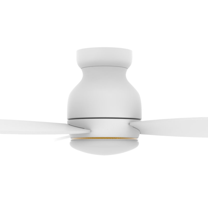 52'' 3 - Blade Smart Standard Ceiling Fan with Remote Control and LED Light Kit Included, White