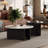 Round microcrystalline stone coffee table
