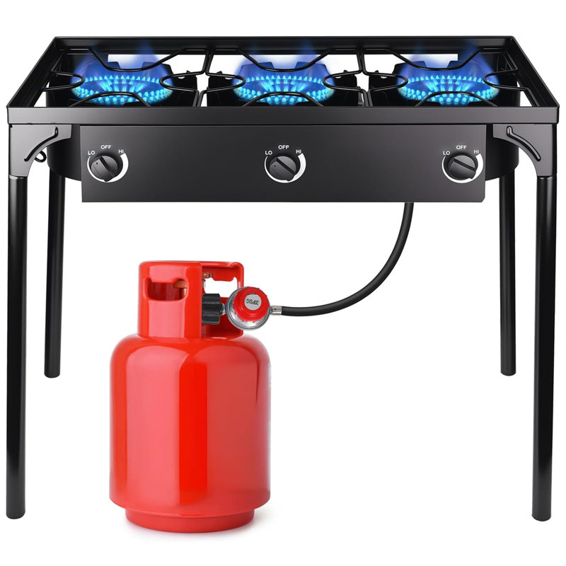 Poêle d'extérieur au propane à 3 brûleurs