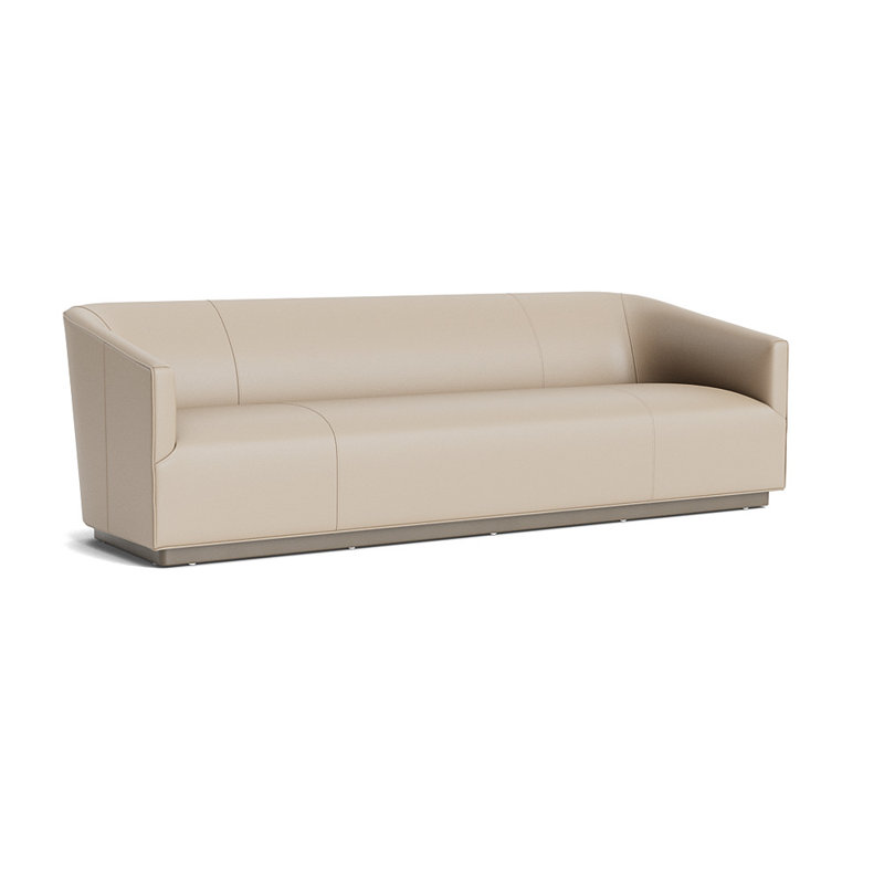 Canapé en cuir Cooper 108, H 29 po x l 108 po x P 35 po, Bois flotté, Greenwich Performance Leather - Taupe