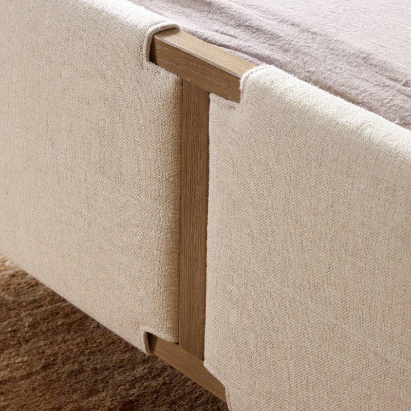 Salado Upholstered Bed, King, Antigo Natural