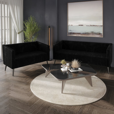 Schermick Corduroy 2 - Piece Velvet Living Room Set by Mercer41