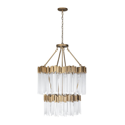 Matrix 14-Light 2-Tier Chandelier - Havana Gold