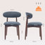  Solid Wood Upholstered Dining Chair - Ergonomic Curved Back, Comfort Fabric-872402460-1010913830