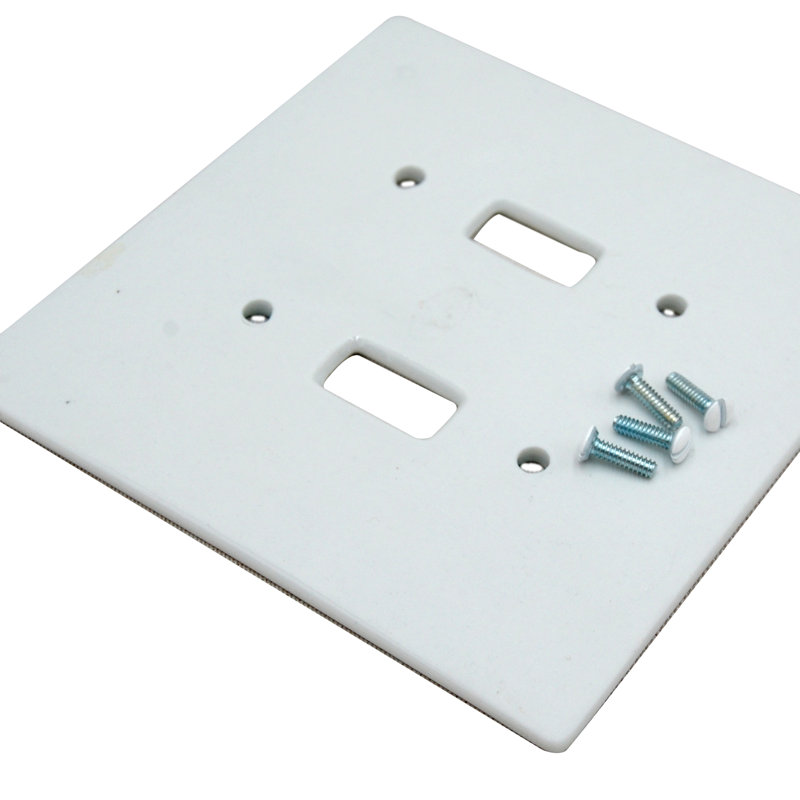 Navy with White Hydrangea Pattern Double Toggle Switchplate