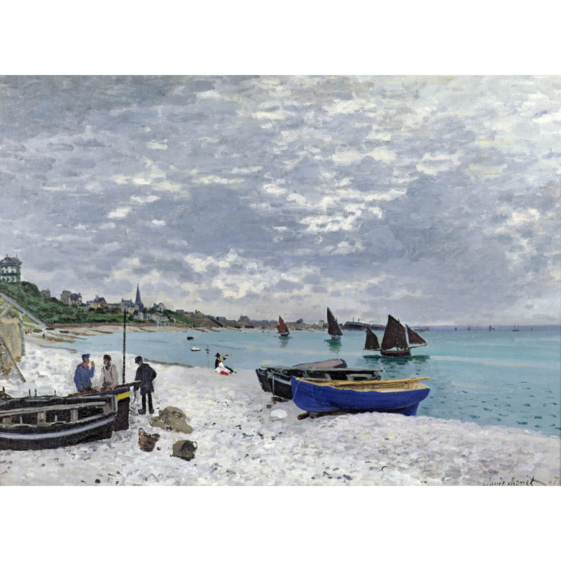 Adhésif mural «Monet The Beach at Sainte-Adresse» (1867), l 35 po x l 48 po