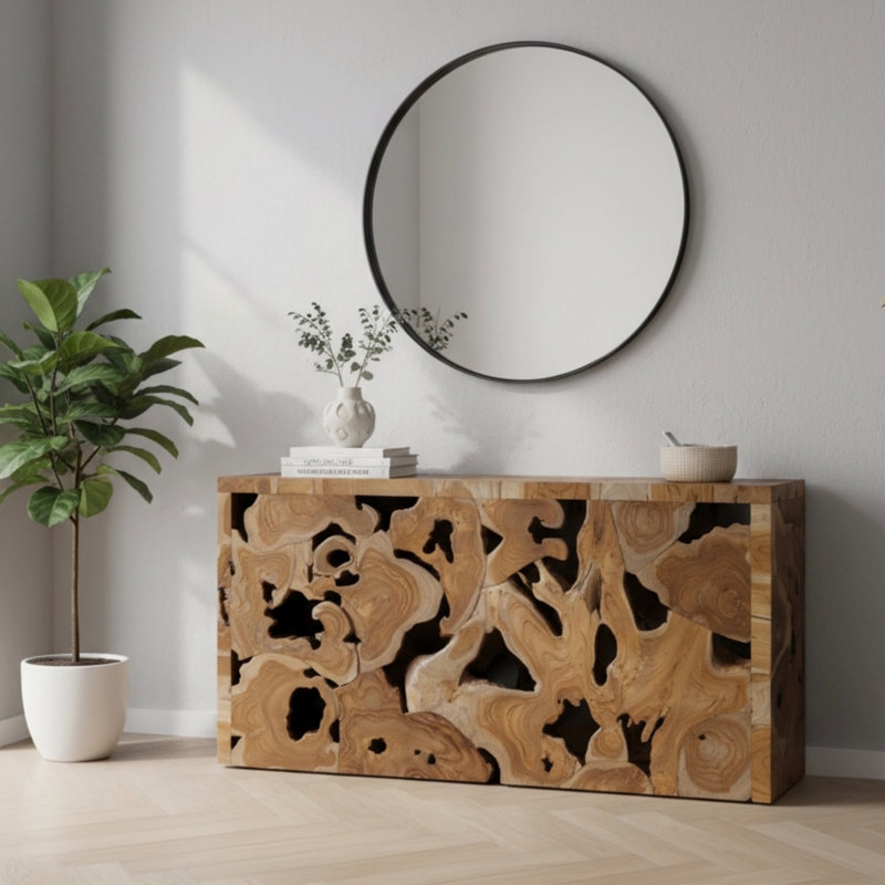 Console en teck naturel Organics