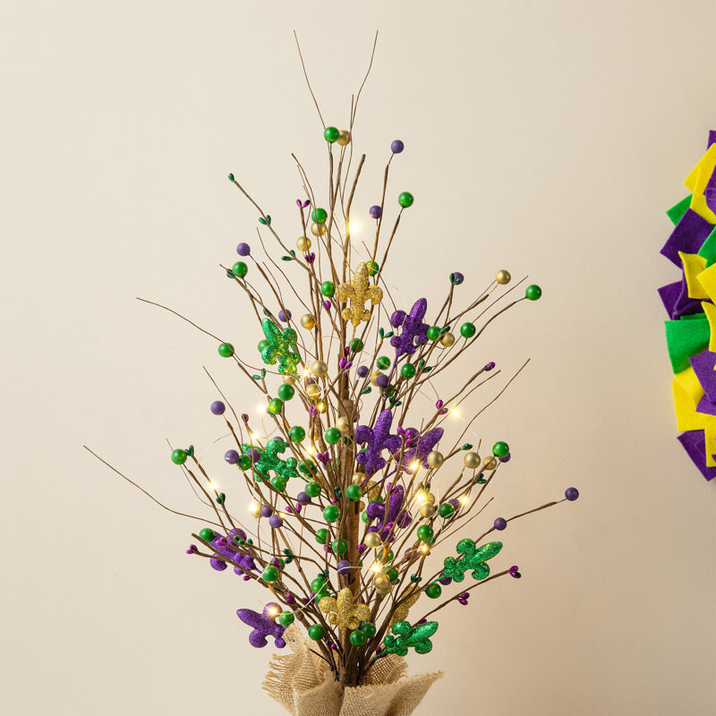 Arbre de table 21 po Mardi Gras