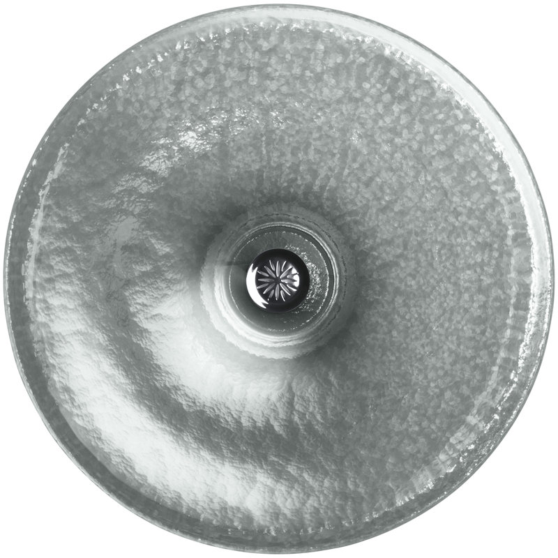 Lavinia Vessels Glass Circular Vessel Bathroom Sink, Pierre translucide